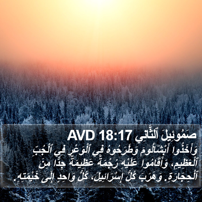 صَمُوئِيلَ ٱلثَّانِي 18:17 AVD Bible Study