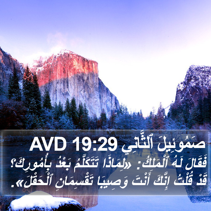 صَمُوئِيلَ ٱلثَّانِي 19:29 AVD Bible Study