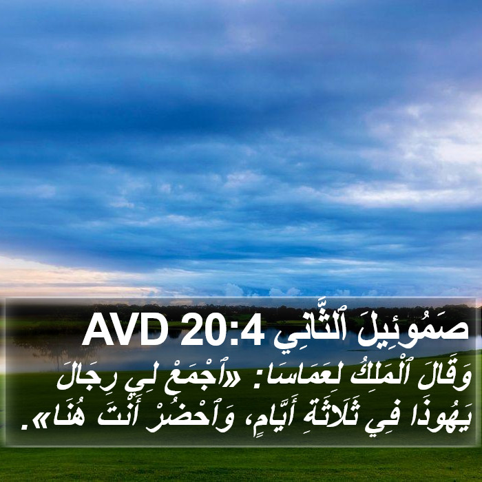 صَمُوئِيلَ ٱلثَّانِي 20:4 AVD Bible Study