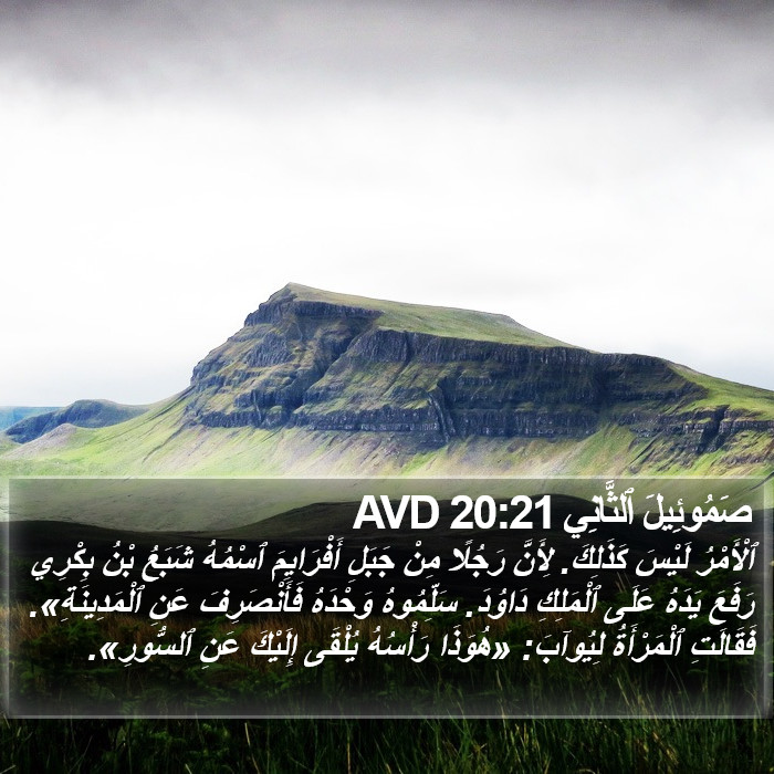 صَمُوئِيلَ ٱلثَّانِي 20:21 AVD Bible Study