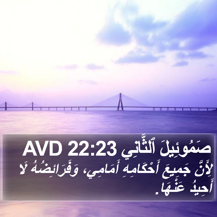 صَمُوئِيلَ ٱلثَّانِي 22:23 AVD Bible Study