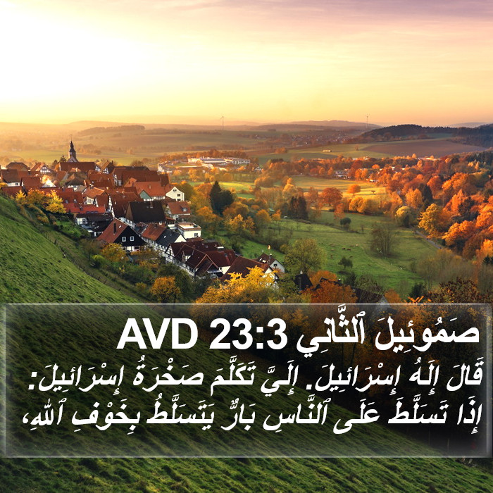 صَمُوئِيلَ ٱلثَّانِي 23:3 AVD Bible Study