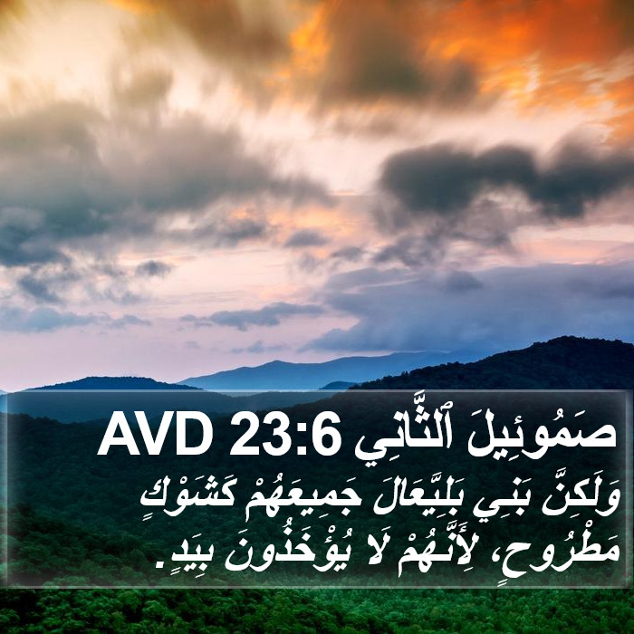 صَمُوئِيلَ ٱلثَّانِي 23:6 AVD Bible Study