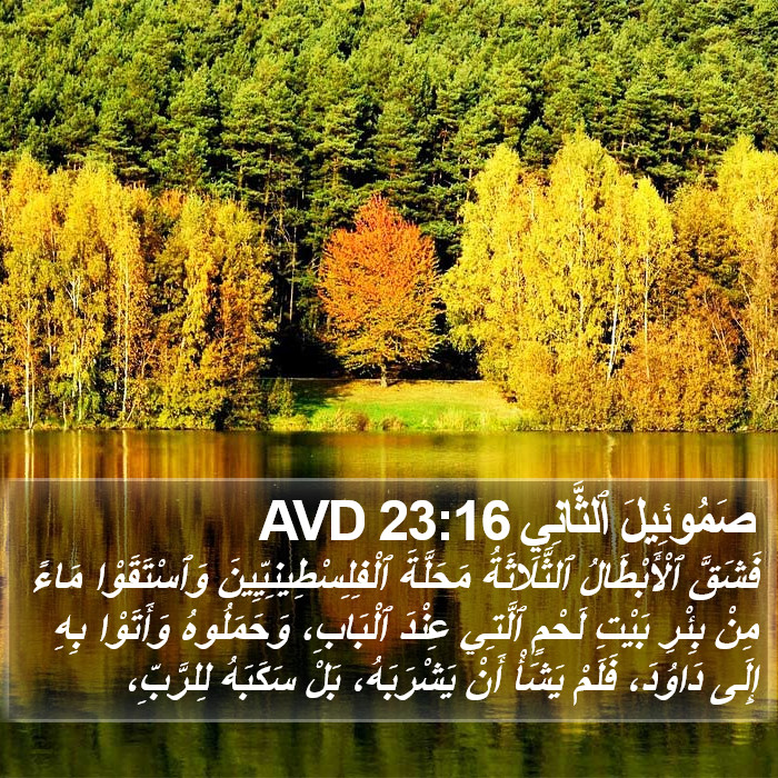 صَمُوئِيلَ ٱلثَّانِي 23:16 AVD Bible Study