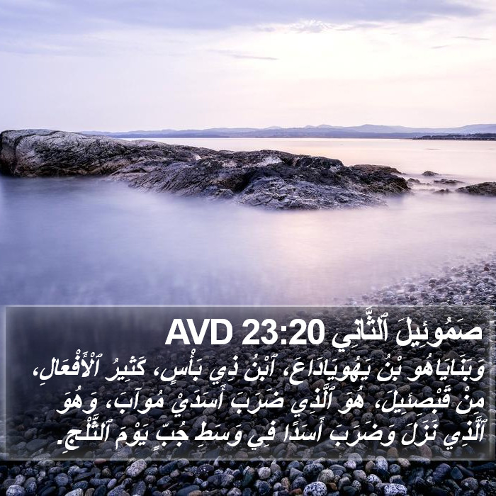 صَمُوئِيلَ ٱلثَّانِي 23:20 AVD Bible Study