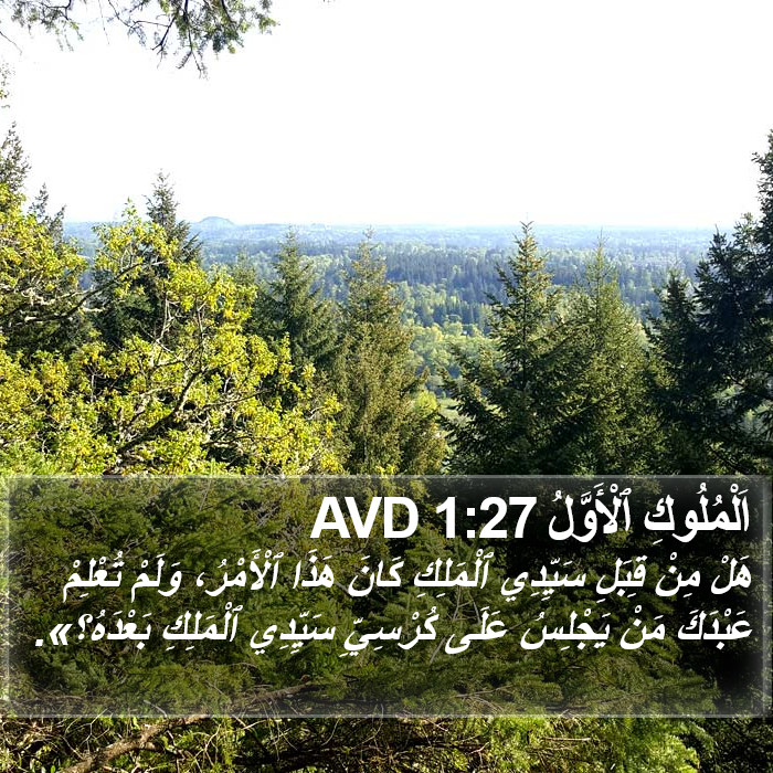 اَلْمُلُوكِ ٱلْأَوَّلُ 1:27 AVD Bible Study