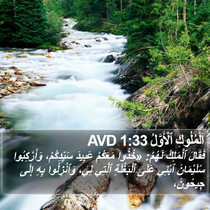 اَلْمُلُوكِ ٱلْأَوَّلُ 1:33 AVD Bible Study