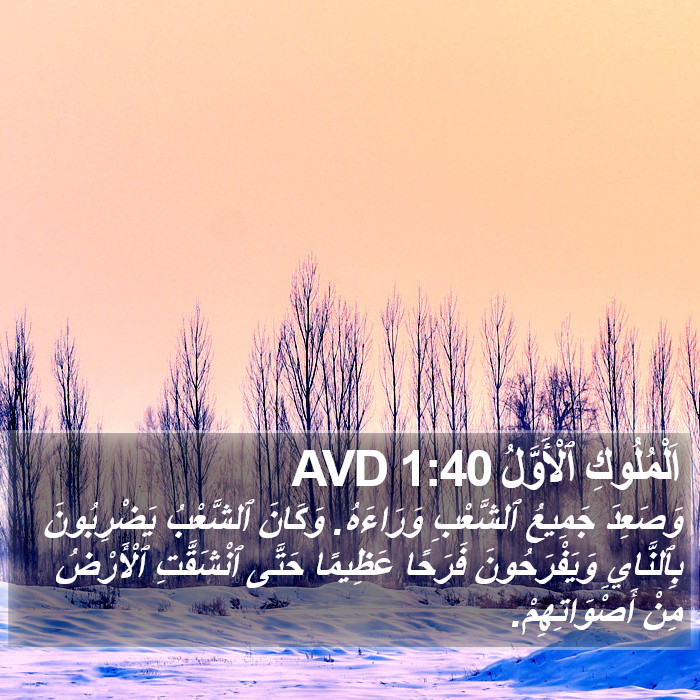 اَلْمُلُوكِ ٱلْأَوَّلُ 1:40 AVD Bible Study