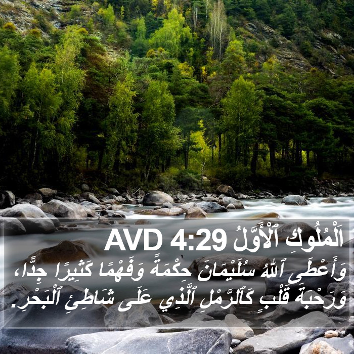 اَلْمُلُوكِ ٱلْأَوَّلُ 4:29 AVD Bible Study