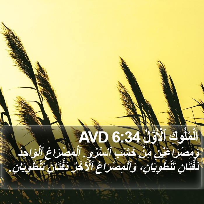 اَلْمُلُوكِ ٱلْأَوَّلُ 6:34 AVD Bible Study