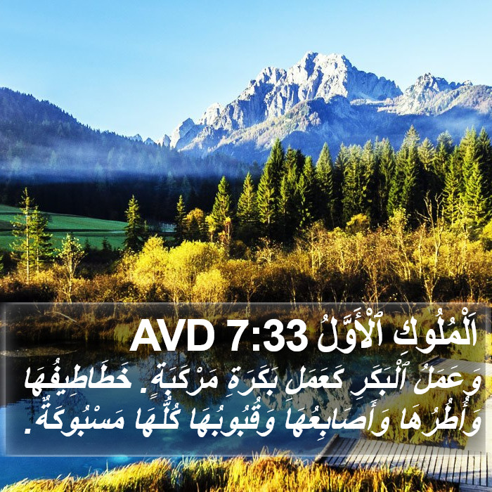 اَلْمُلُوكِ ٱلْأَوَّلُ 7:33 AVD Bible Study