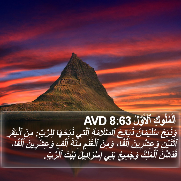 اَلْمُلُوكِ ٱلْأَوَّلُ 8:63 AVD Bible Study