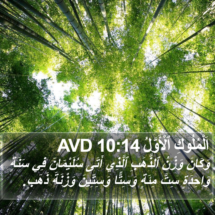 اَلْمُلُوكِ ٱلْأَوَّلُ 10:14 AVD Bible Study