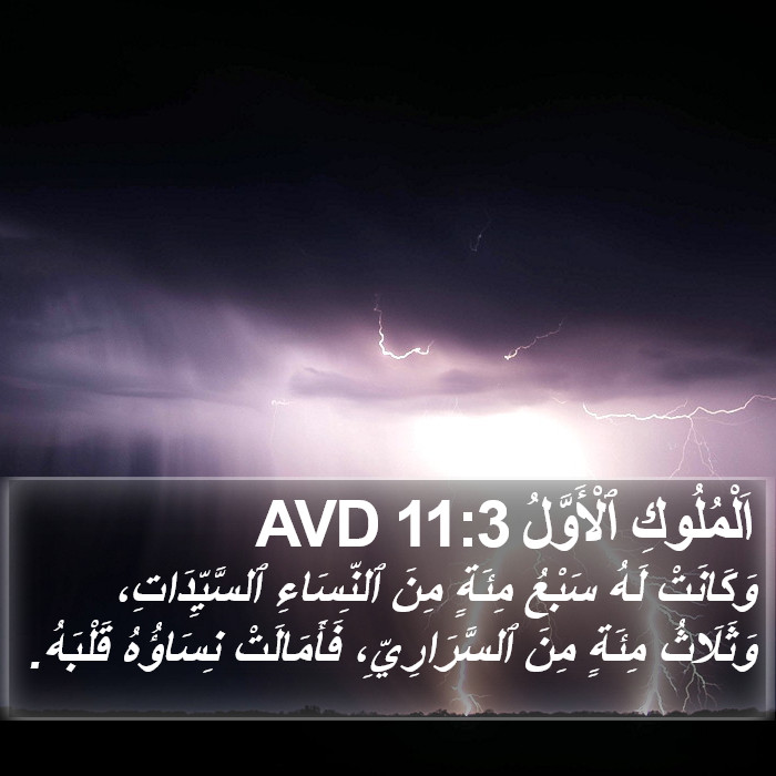 اَلْمُلُوكِ ٱلْأَوَّلُ 11:3 AVD Bible Study