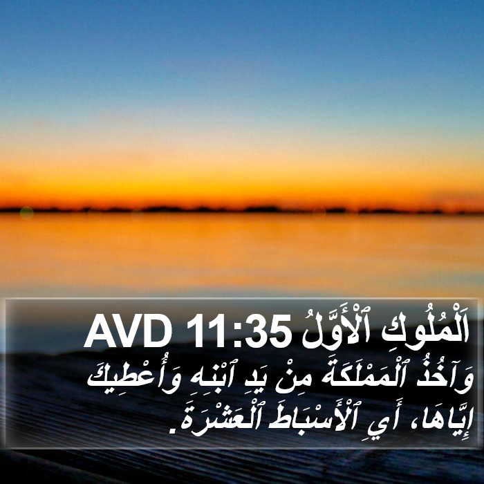 اَلْمُلُوكِ ٱلْأَوَّلُ 11:35 AVD Bible Study