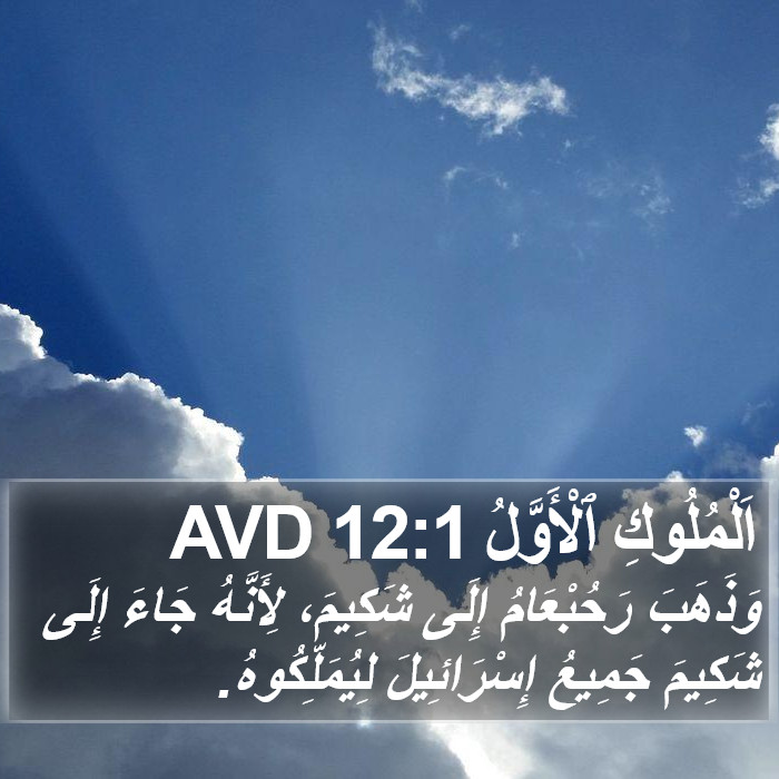 اَلْمُلُوكِ ٱلْأَوَّلُ 12:1 AVD Bible Study