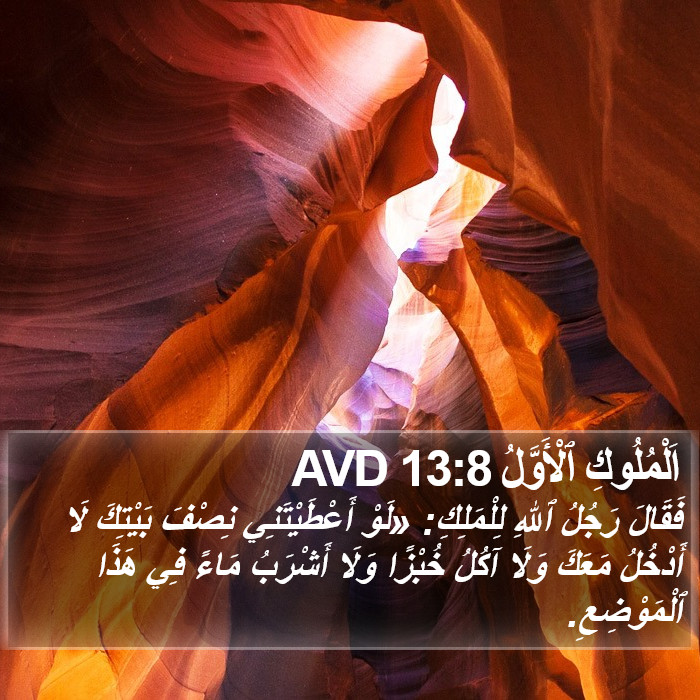 اَلْمُلُوكِ ٱلْأَوَّلُ 13:8 AVD Bible Study