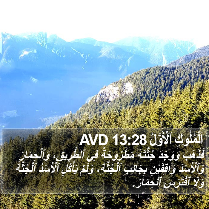 اَلْمُلُوكِ ٱلْأَوَّلُ 13:28 AVD Bible Study