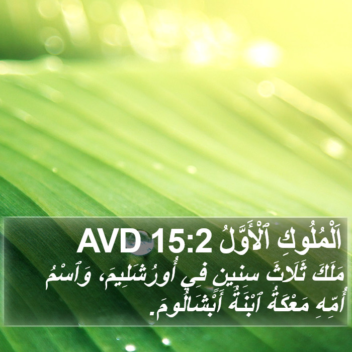 اَلْمُلُوكِ ٱلْأَوَّلُ 15:2 AVD Bible Study