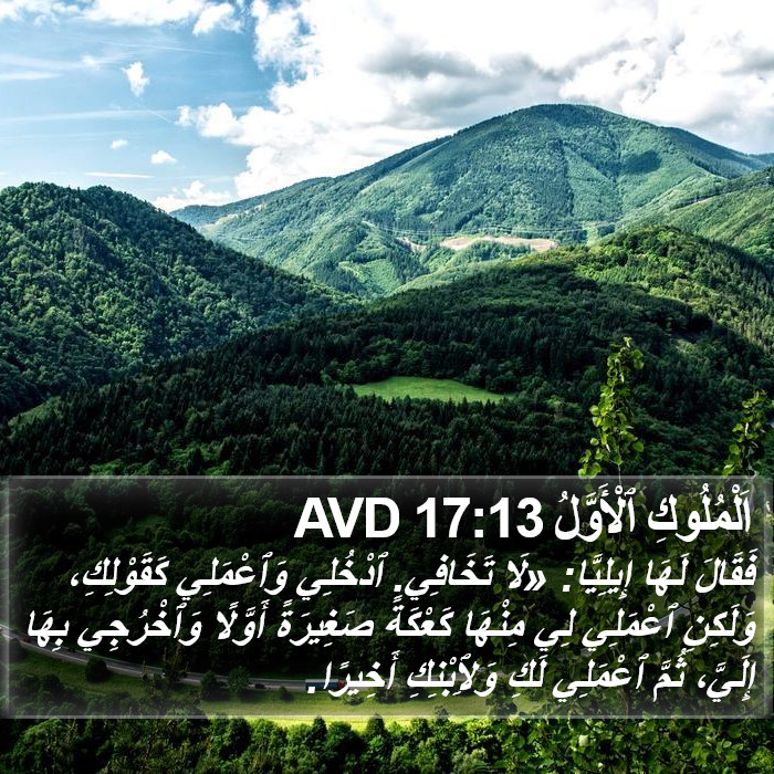 اَلْمُلُوكِ ٱلْأَوَّلُ 17:13 AVD Bible Study