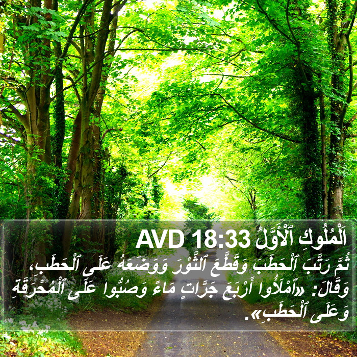 اَلْمُلُوكِ ٱلْأَوَّلُ 18:33 AVD Bible Study