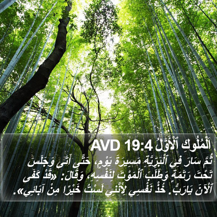 اَلْمُلُوكِ ٱلْأَوَّلُ 19:4 AVD Bible Study