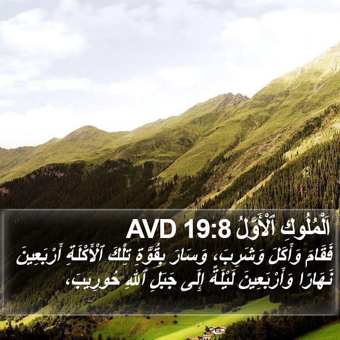 اَلْمُلُوكِ ٱلْأَوَّلُ 19:8 AVD Bible Study