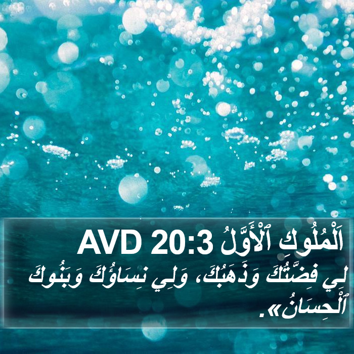 اَلْمُلُوكِ ٱلْأَوَّلُ 20:3 AVD Bible Study