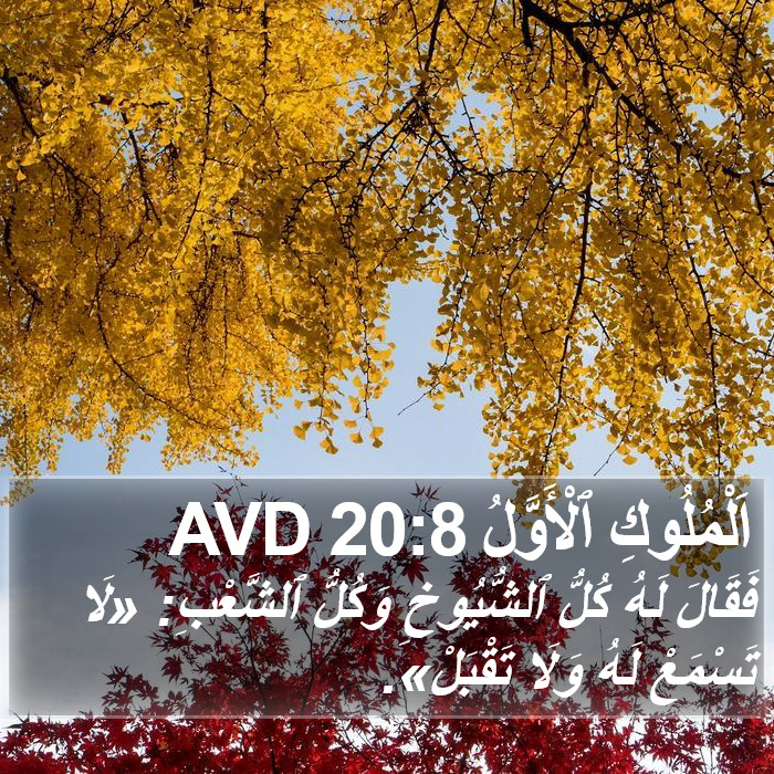 اَلْمُلُوكِ ٱلْأَوَّلُ 20:8 AVD Bible Study