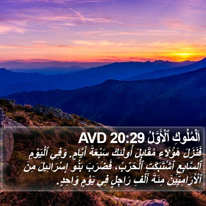 اَلْمُلُوكِ ٱلْأَوَّلُ 20:29 AVD Bible Study