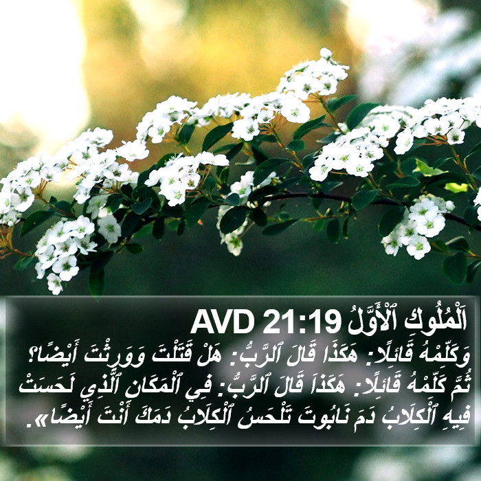 اَلْمُلُوكِ ٱلْأَوَّلُ 21:19 AVD Bible Study