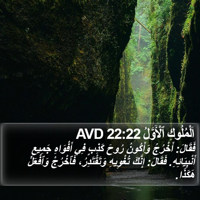 اَلْمُلُوكِ ٱلْأَوَّلُ 22:22 AVD Bible Study