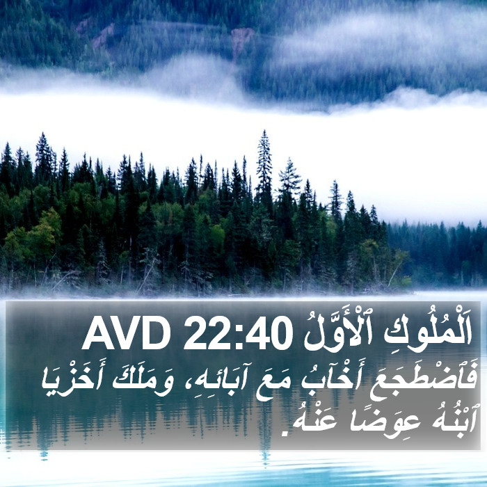 اَلْمُلُوكِ ٱلْأَوَّلُ 22:40 AVD Bible Study