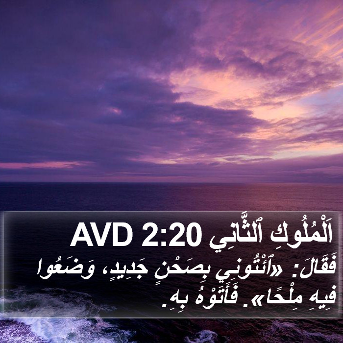 اَلْمُلُوكِ ٱلثَّانِي 2:20 AVD Bible Study