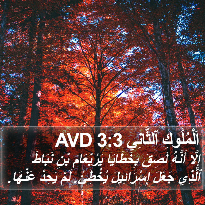 اَلْمُلُوكِ ٱلثَّانِي 3:3 AVD Bible Study