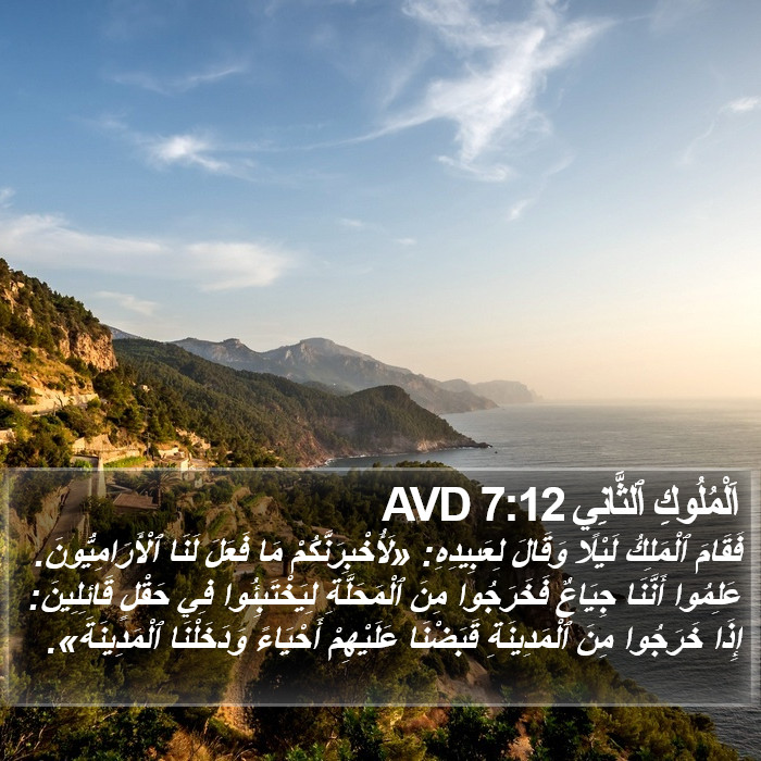 اَلْمُلُوكِ ٱلثَّانِي 7:12 AVD Bible Study