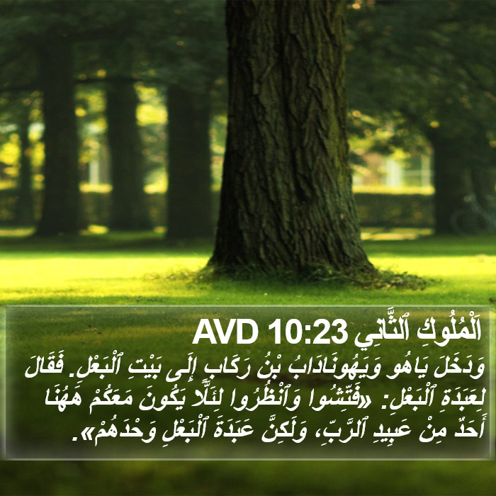 اَلْمُلُوكِ ٱلثَّانِي 10:23 AVD Bible Study