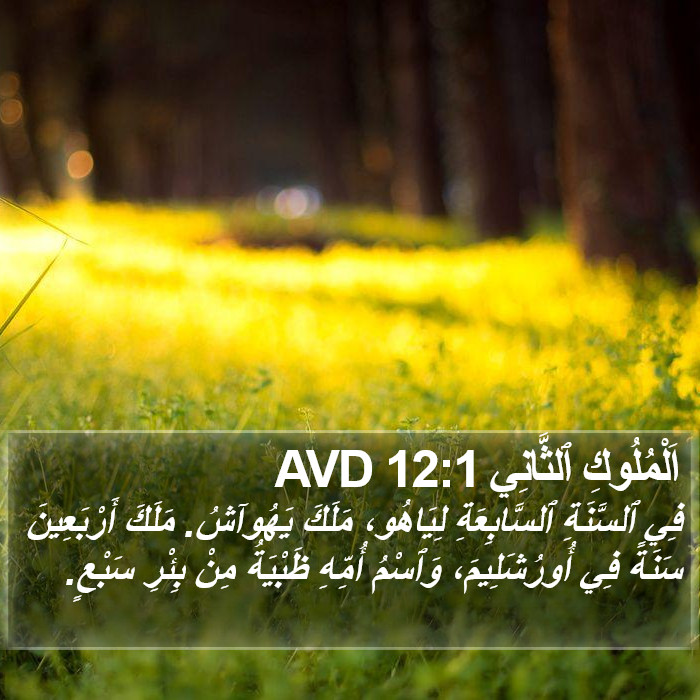 اَلْمُلُوكِ ٱلثَّانِي 12:1 AVD Bible Study