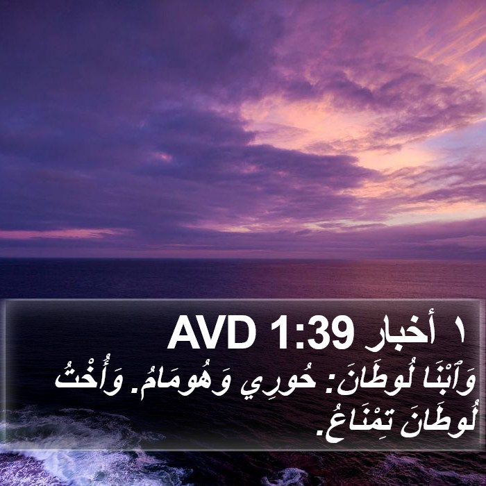 ١ أخبار 1:39 AVD Bible Study