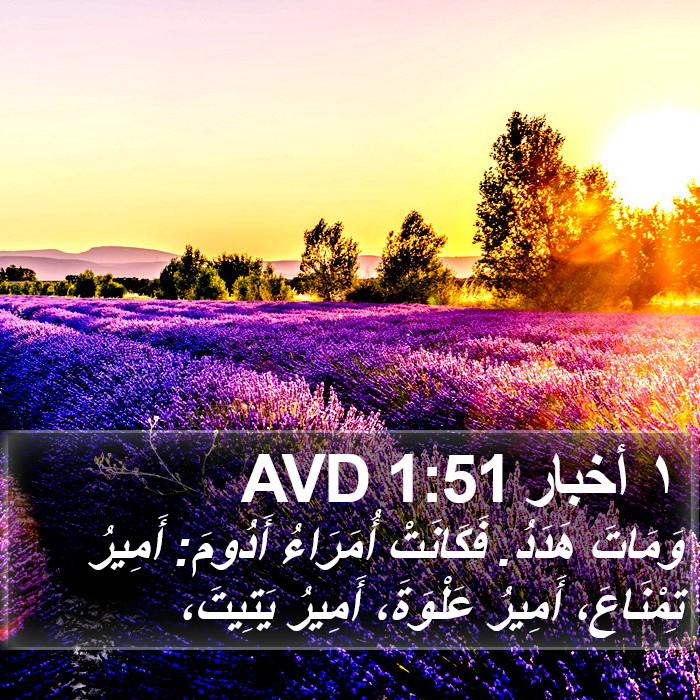 ١ أخبار 1:51 AVD Bible Study