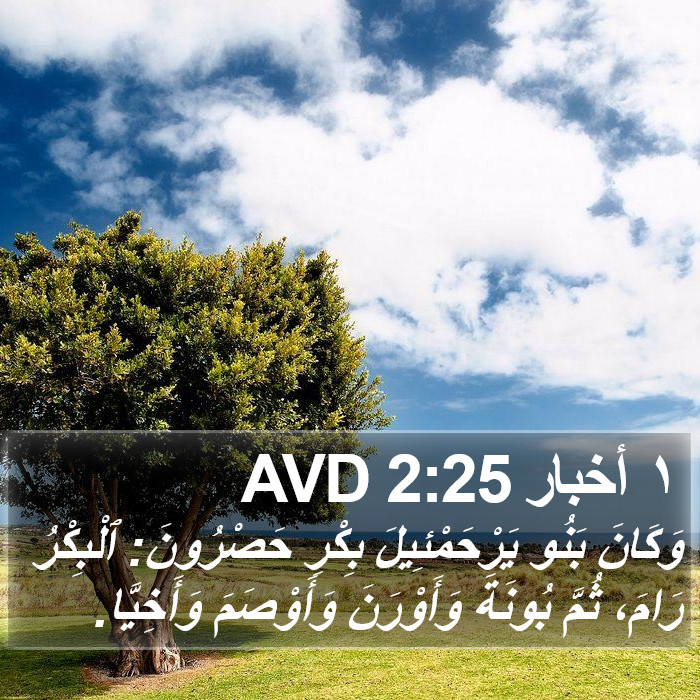 ١ أخبار 2:25 AVD Bible Study