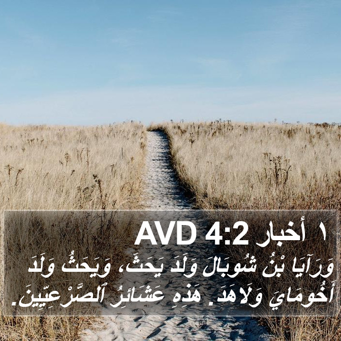 ١ أخبار 4:2 AVD Bible Study