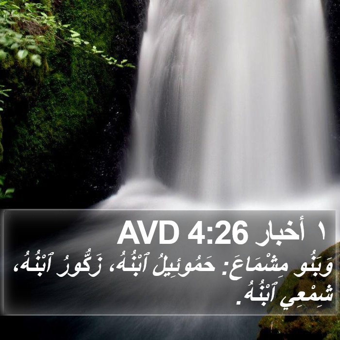 ١ أخبار 4:26 AVD Bible Study