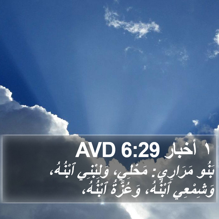 ١ أخبار 6:29 AVD Bible Study
