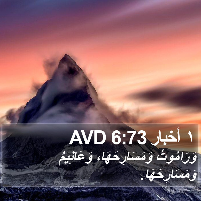 ١ أخبار 6:73 AVD Bible Study