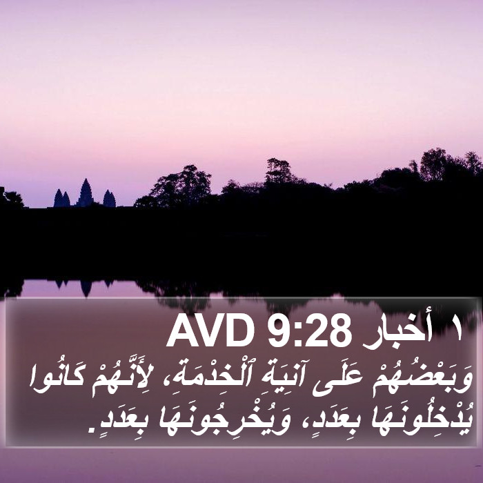 ١ أخبار 9:28 AVD Bible Study