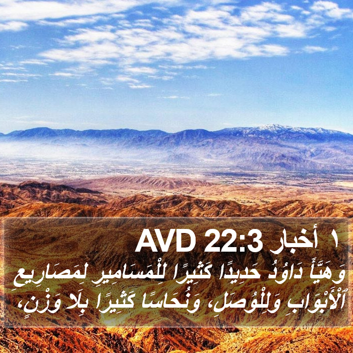 ١ أخبار 22:3 AVD Bible Study