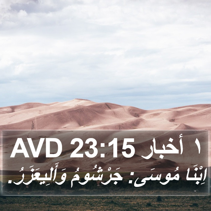 ١ أخبار 23:15 AVD Bible Study