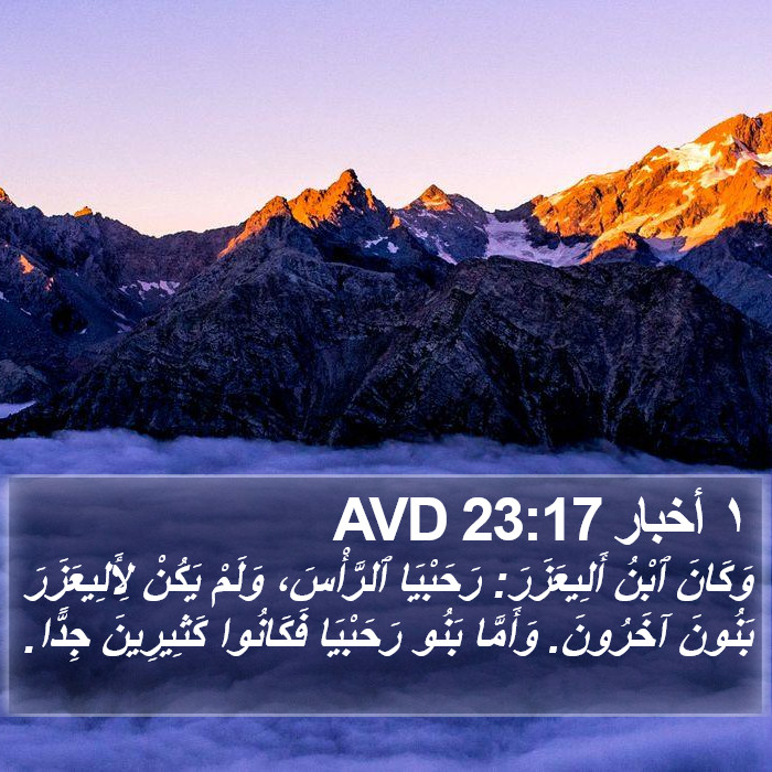 ١ أخبار 23:17 AVD Bible Study