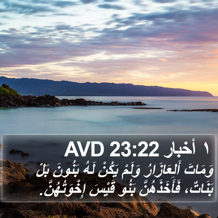 ١ أخبار 23:22 AVD Bible Study